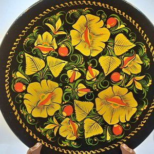 Vintage Russian Hand Painted Plate.